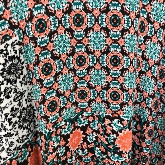 Anthropologie Maeve Floral Lilt Mock Swing Dress Pockets Sleeveless - Picture 5 of 14